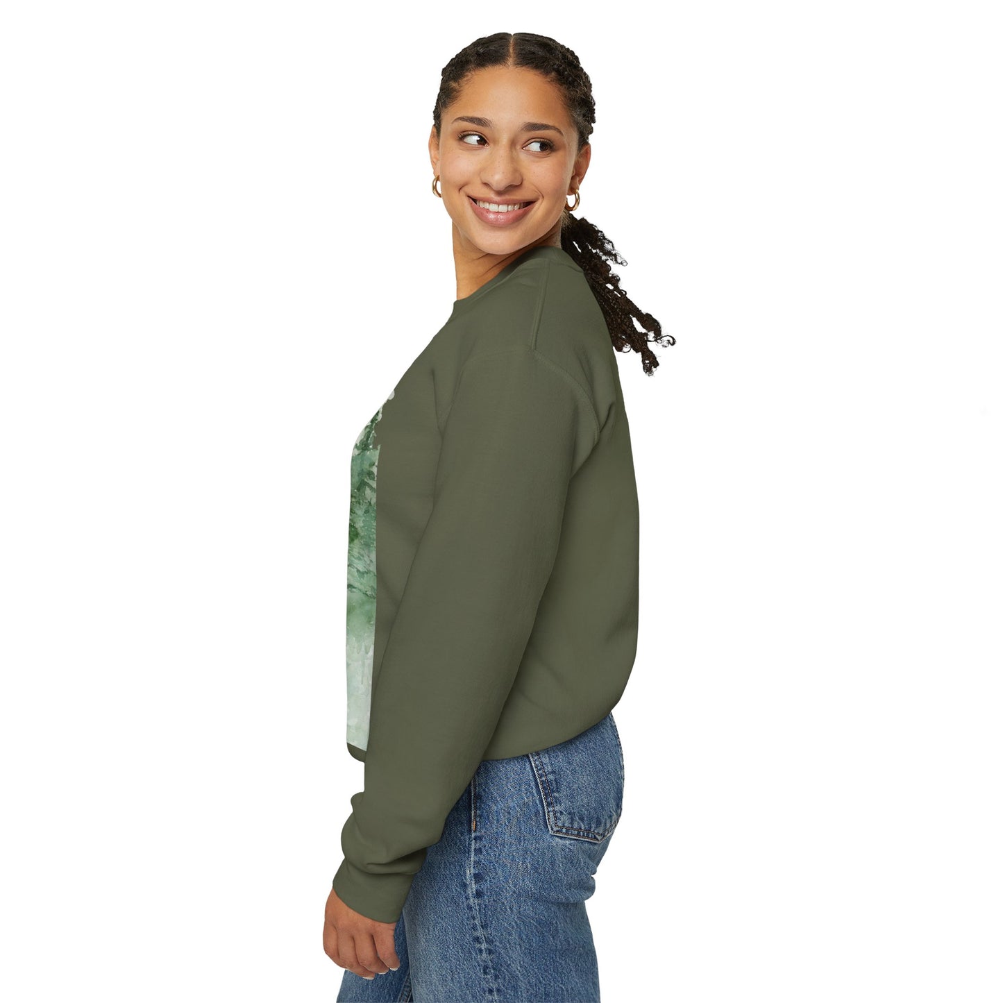 Crewneck Sweatshirt Red Cardinal Bird Watercolor Autum Vibes