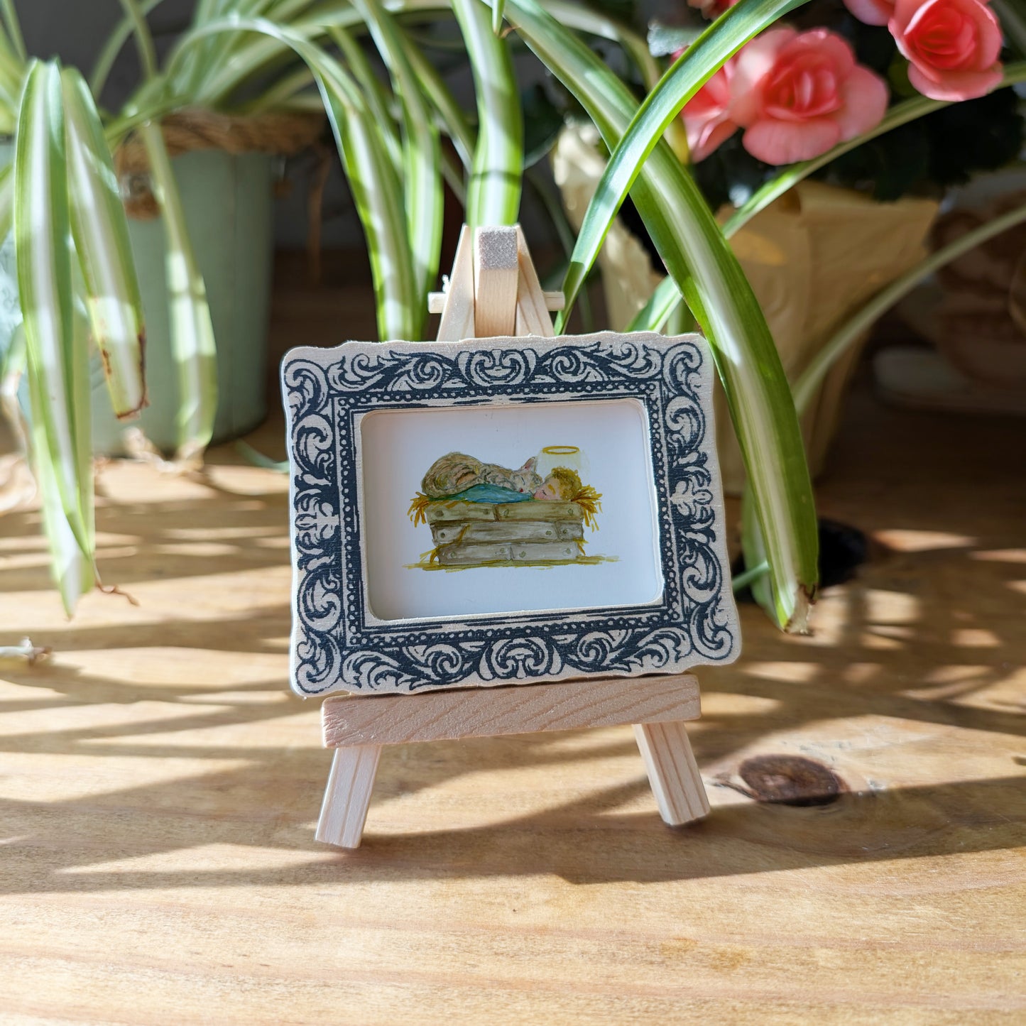 a picture frame with a picture of a couch on it