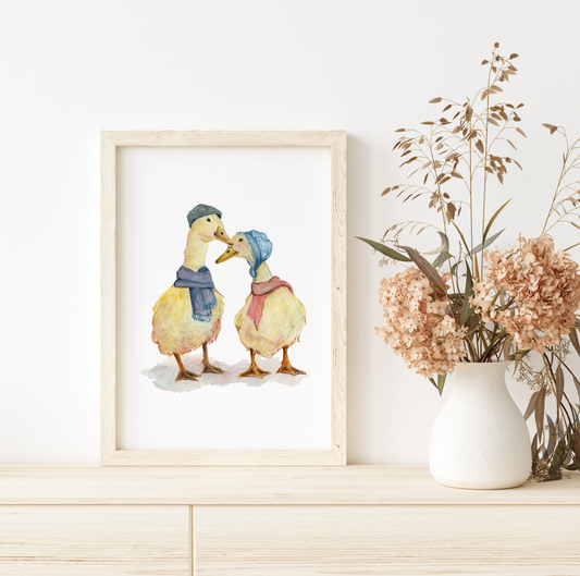Duck Couple - Lora Cavallin Art