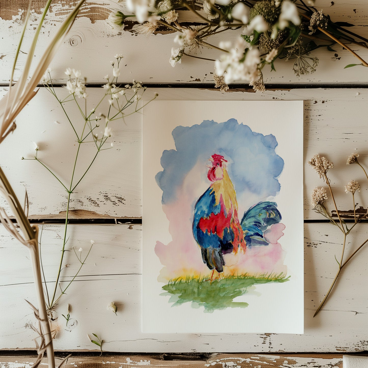 Rooster - Lora Cavallin Art