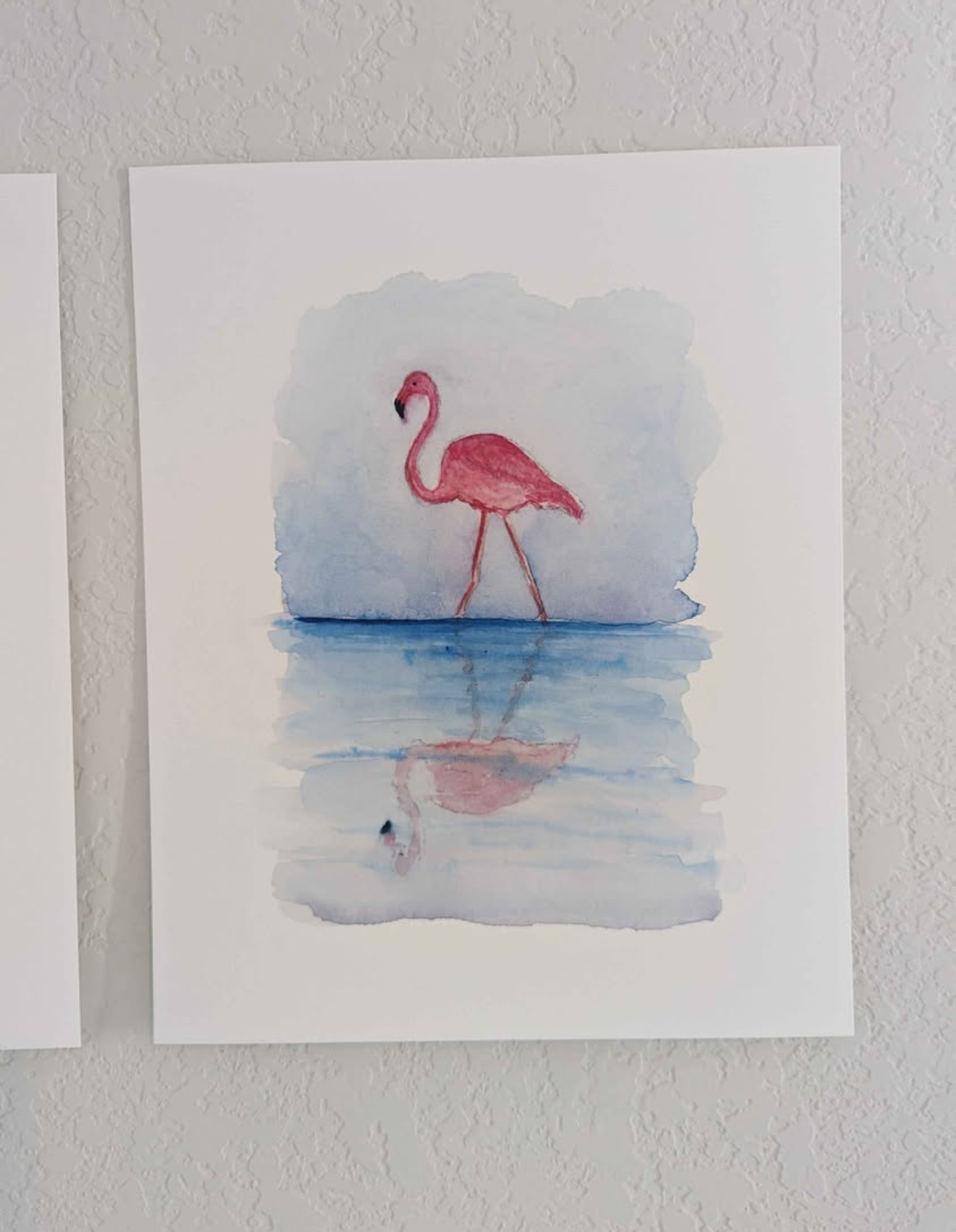 Pair Flamingo Art Prints - Pastel Colors