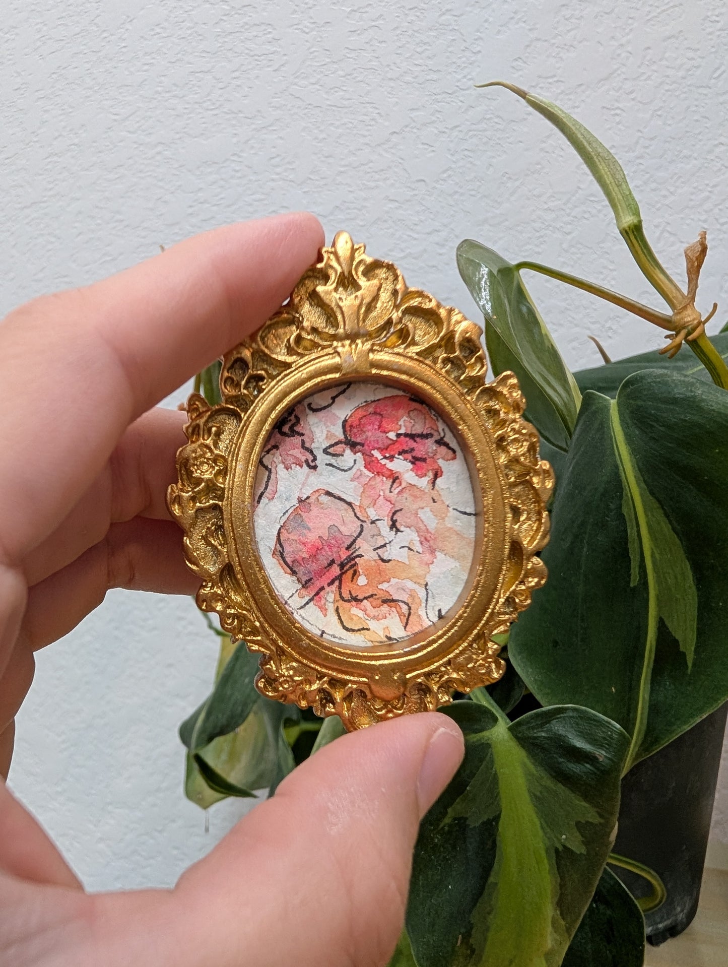 Mini Jellyfish Painting - Original Watercolor Art by Lora Cavallin