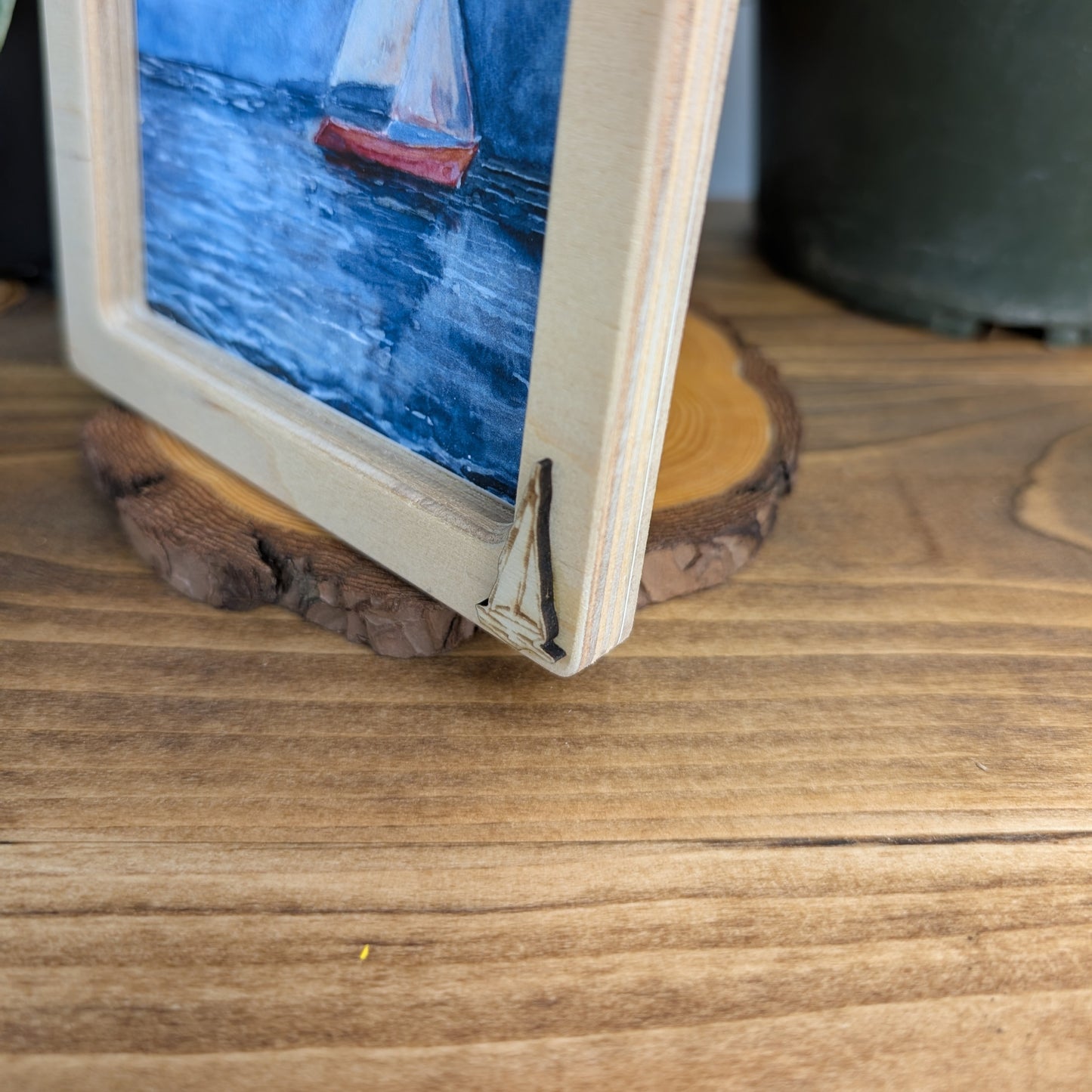 Sailboat under Moon – Solidframe Art by Lora Cavallin