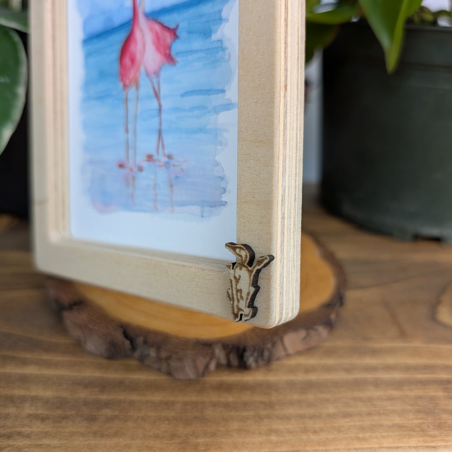 Flamingos in Love – Solidframe Art by Lora Cavallin