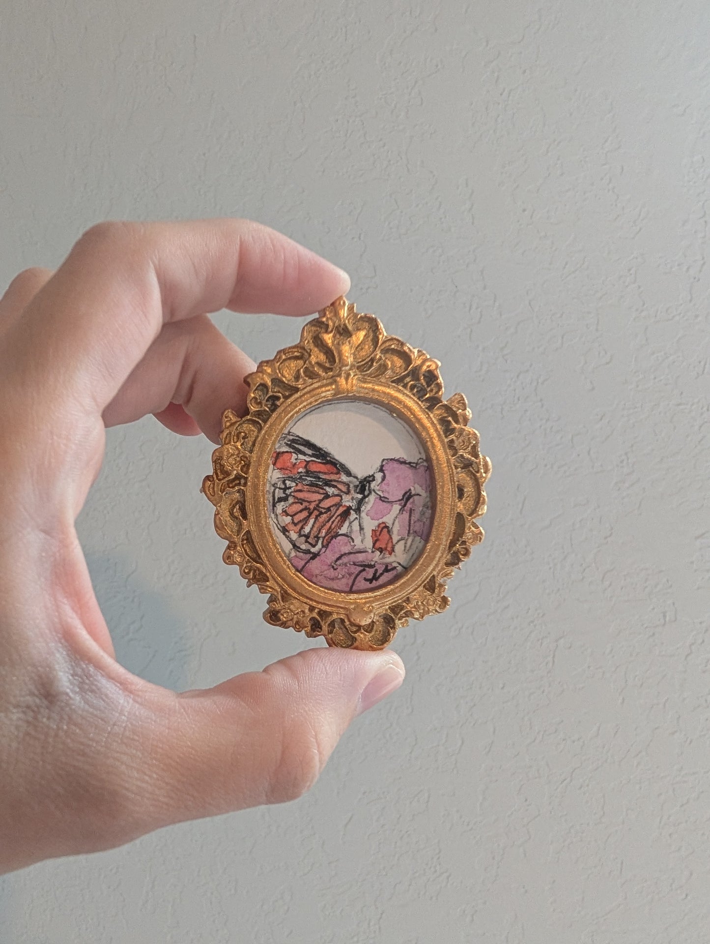 Mini Butterfly - Tiny Original Watercolor Art