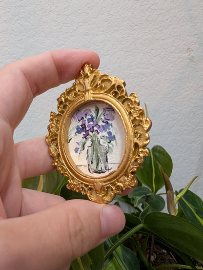 Mini Bouquet Painting - Original Watercolor Art by Lora Cavallin