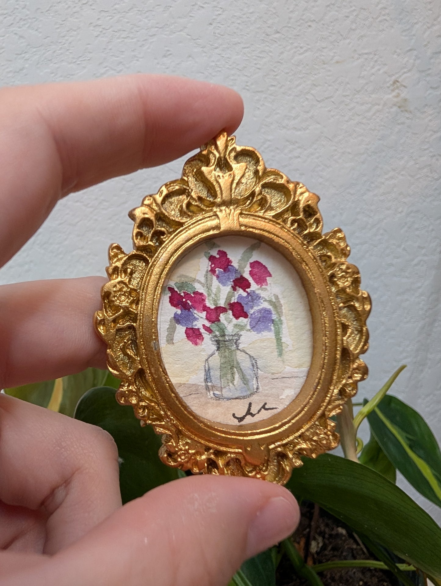 Mini Bouquet Painting - Original Watercolor Art by Lora Cavallin