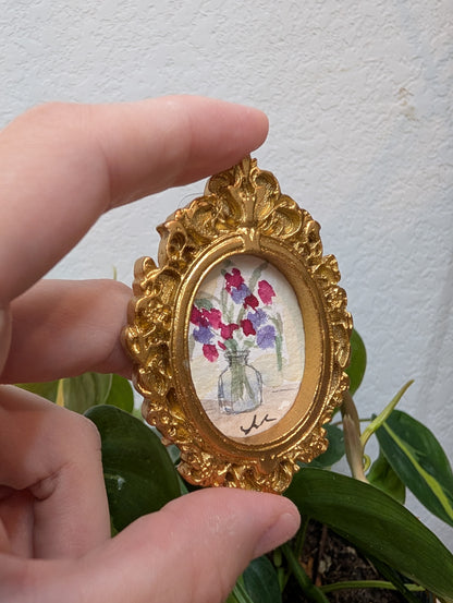 Mini Bouquet Painting - Original Watercolor Art by Lora Cavallin