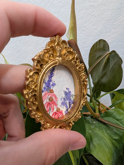 Mini Wildflower Painting - Original Watercolor Art by Lora Cavallin