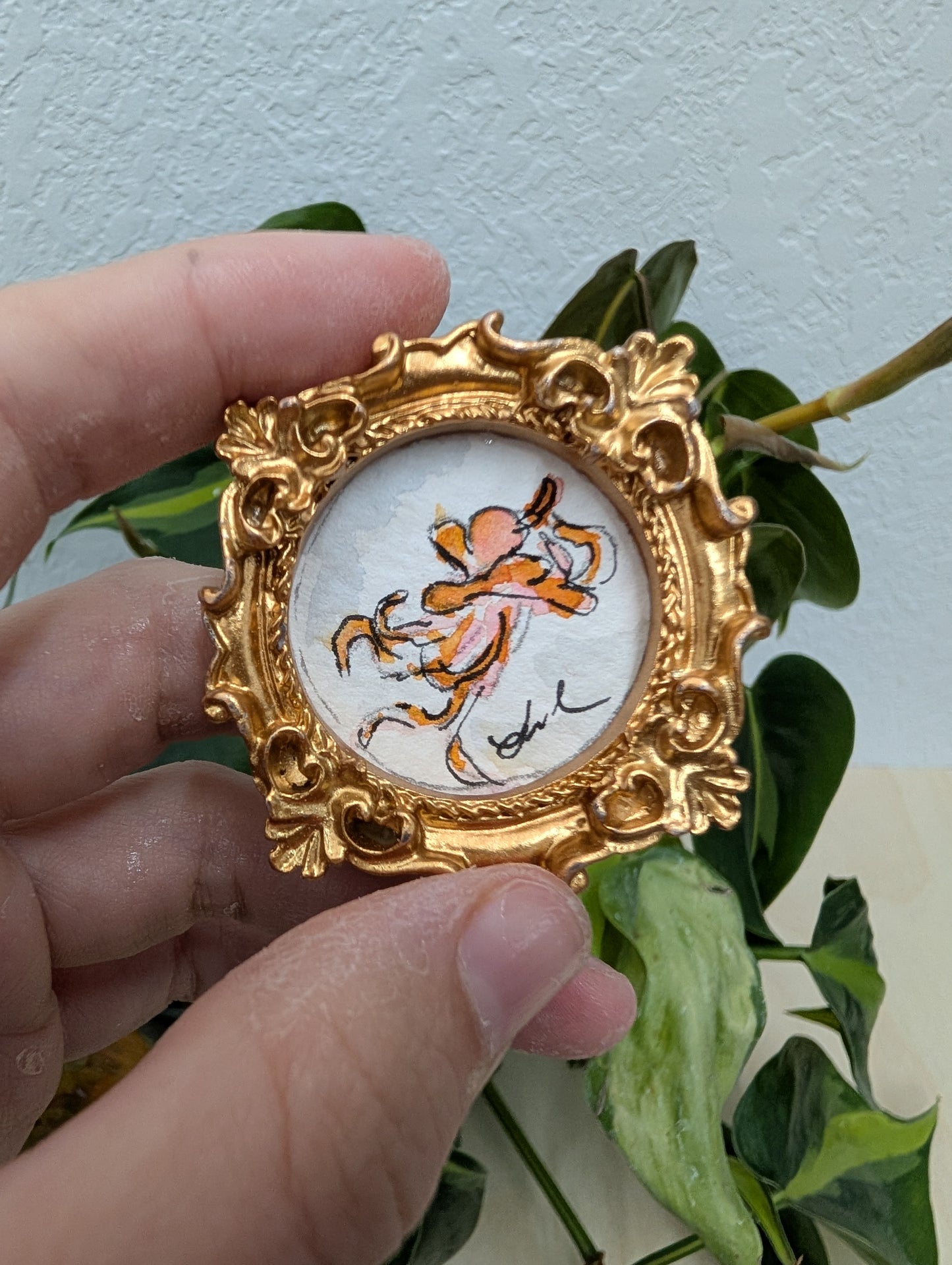 Mini Octopus Painting - Original Watercolor Art by Lora Cavallin