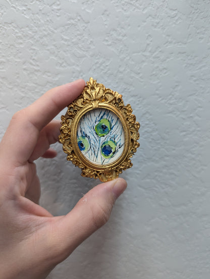 Peacock Feathers - Mini Watercolor Painting