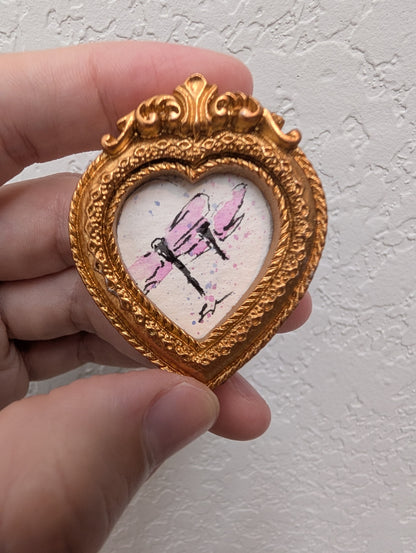 Mini Dragonfly Painting - Original Watercolor Art by Lora Cavallin