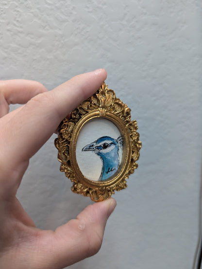 Peacock Art - Mini Watercolor Painting