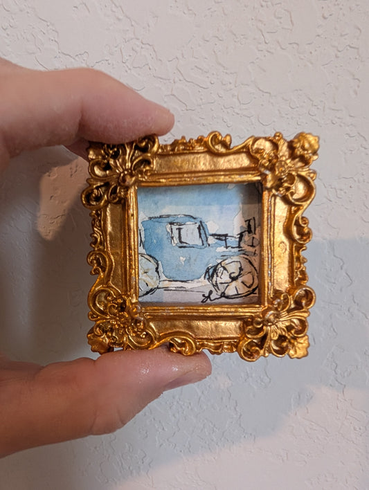 Mini Buggy Painting - Original Watercolor Art by Lora Cavallin