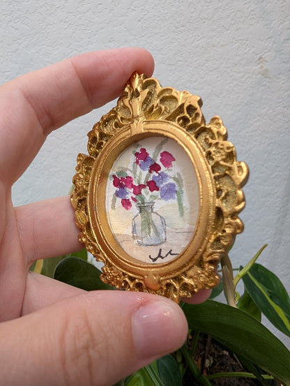 Mini Bouquet Painting - Original Watercolor Art by Lora Cavallin