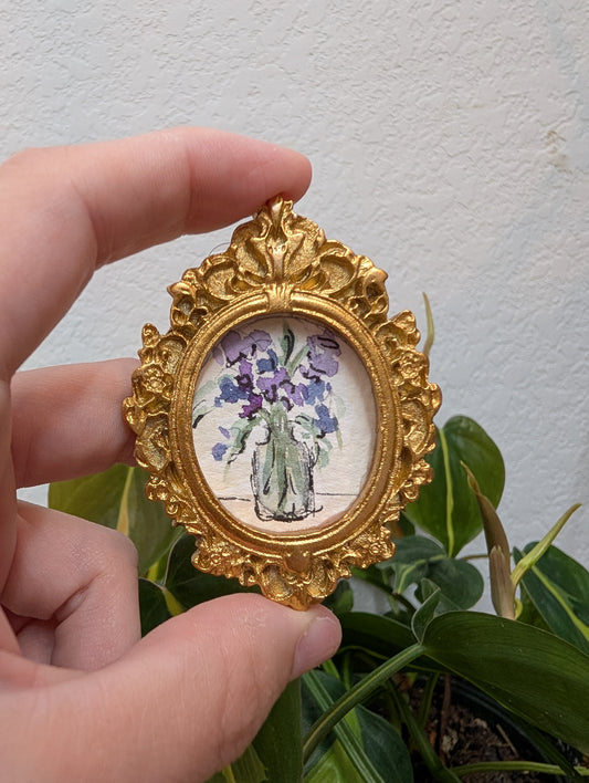 Mini Bouquet Painting - Original Watercolor Art by Lora Cavallin