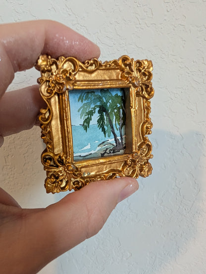 Mini Landscape Painting - Original Watercolor Art by Lora Cavallin