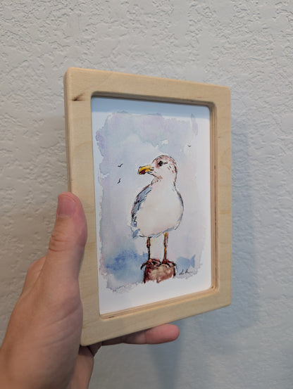 Seagull Art Print - Solidframe Art by Lora Cavallin