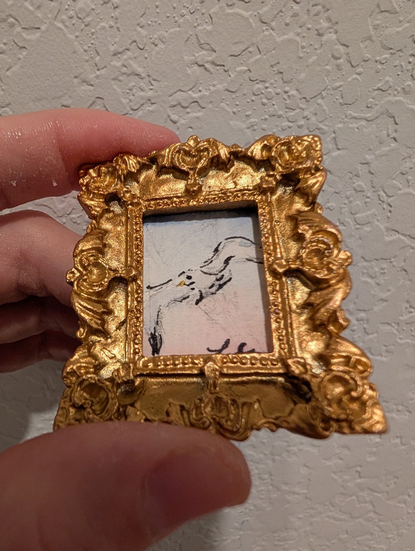 Mini Seagull Painting - Original Watercolor Art by Lora Cavallin