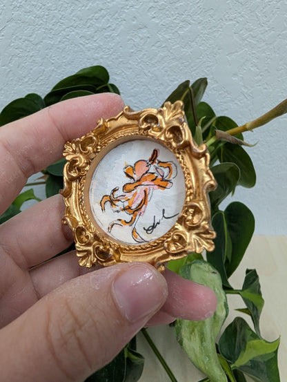 Mini Octopus Painting - Original Watercolor Art by Lora Cavallin