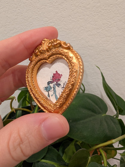 Mini Clover Flower Painting - Original Watercolor Art by Lora Cavallin