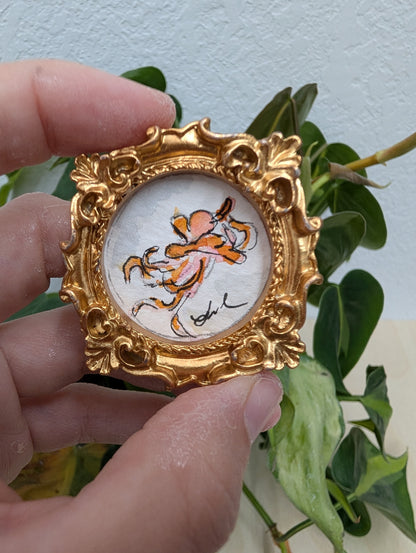 Mini Octopus Painting - Original Watercolor Art by Lora Cavallin