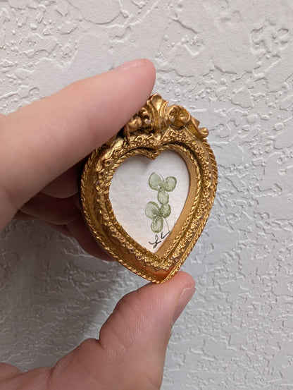 Mini Clover Painting - Original Watercolor Art by Lora Cavallin