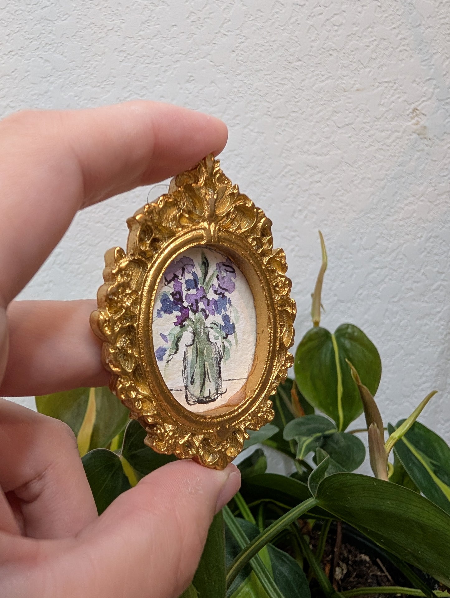 Mini Bouquet Painting - Original Watercolor Art by Lora Cavallin