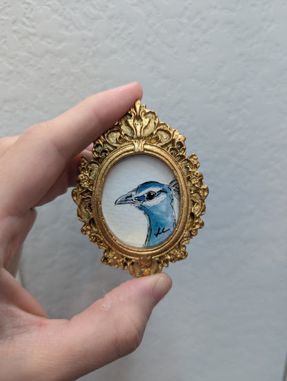 Peacock Art - Mini Watercolor Painting